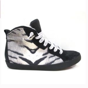 Donna Carolina Zebra hiden wedge sneakers! 38.5